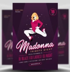 Madonna Tribute Night Flyer