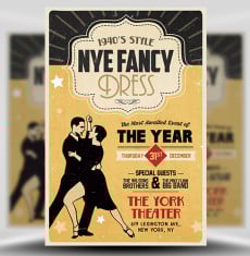 1940’s Style NYE Flyer
