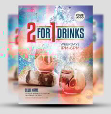 2 for 1 Drinks Flyer 1