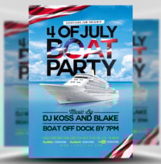 4TH of July Boat Party Flyer