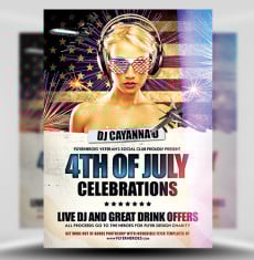 4th of July PSD Flyer Template