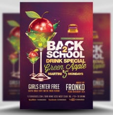 Back To School Drink Special Flyer