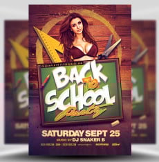 Back to School Party Flyer V3