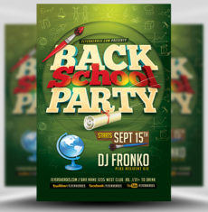 Back To School Party Flyer V5