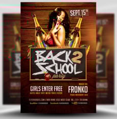 Back To School Party Flyer V8