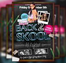 Back 2 Skool Flyer Template