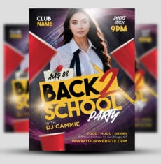 Back 2 School Party Flyer 1