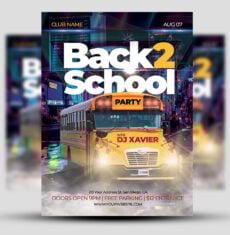 Back 2 School Party Flyer 2