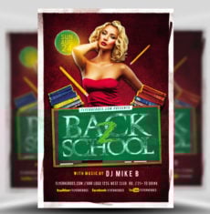 Back to School Party Flyer 2017