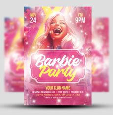 Barbie Party Flyer 1