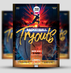Basketball Tryouts Flyer 1