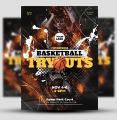 Basketball Tryouts Flyer 2