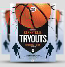 Basketball Tryouts Flyer 3