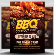 BBQ Cookout Party Flyer