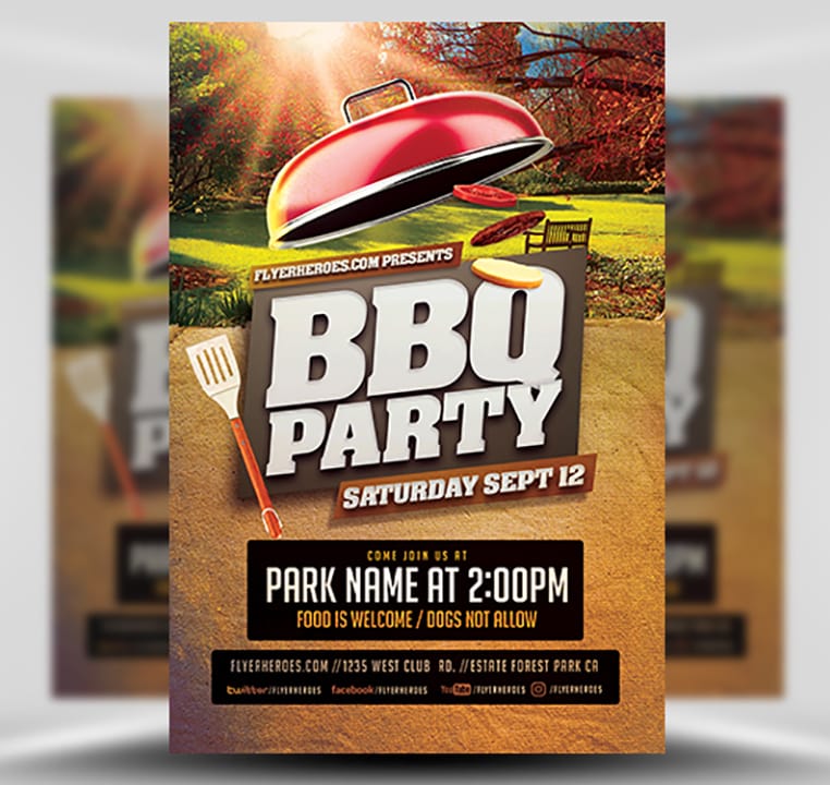 BBQ Party Flyer Template V3
