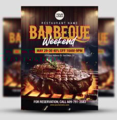 BBQ Restaurant Flyer 2