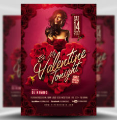 Be My Valentine Tonight Flyer