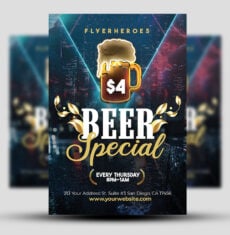 Beer Special Bar Flyer 1