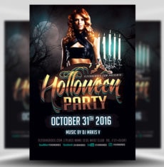 Black and Gold Halloween Flyer
