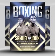 Faceoff Fight Night Boxing Flyer