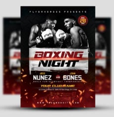 Boxing Match Flyer 1