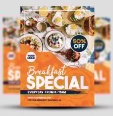 Breakfast Special Restaurant Flyer 2