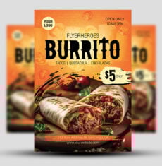 Burrito Restaurant Flyer 1