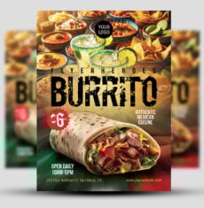 Burrito Restaurant Flyer 2