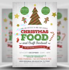 Christmas Food & Crafts Festival Flyer