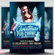 Christmas Pub Crawl Flyer