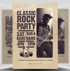 Classic Rock Bands Flyer