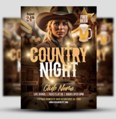 Country Night Club Flyer 1