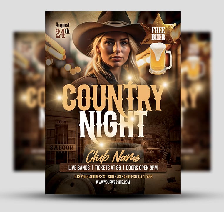Country Night Club Flyer 1
