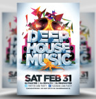 Deep House Music Flyer
