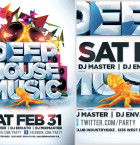 Deep House Music Flyer