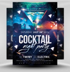 Cocktail Night Club Flyer