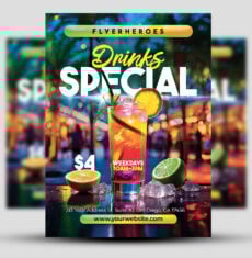Drinks Special Bar Flyer 1