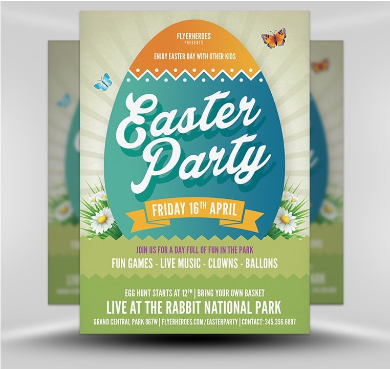 Easter Party Flyer Template v6