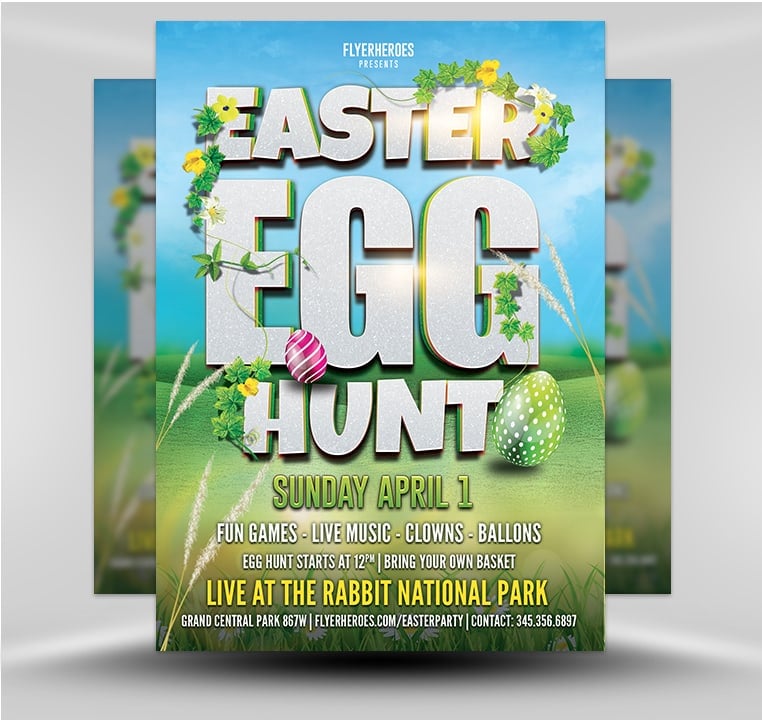 Easter Party Flyer Template v7