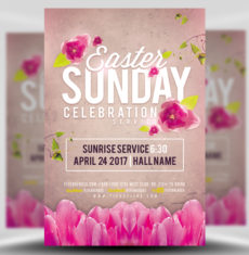 Easter Sunday Celebration Service Flyer