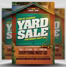 End Of Summer Yard Sale Flyer