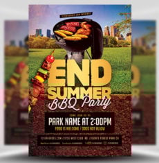 End of Summer BBQ Party Flyer
