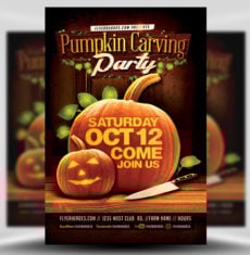 Fall Pumpkin Carving Flyer