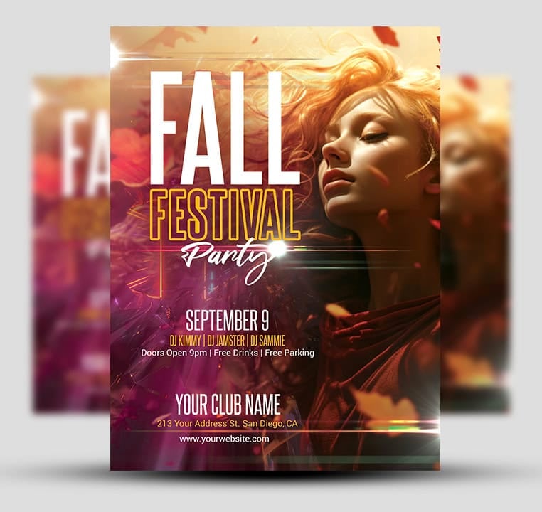Fall Festival Party Flyer 1