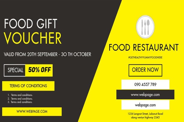 food voucher flyer design