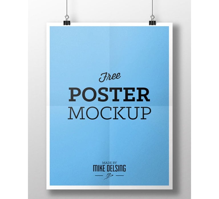 Free Poster Mock-up by Mike Delsing