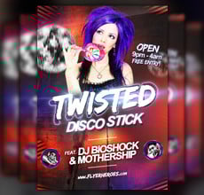 Twisted Disco Flyer Template