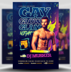 Gay Glow Glam Flyer