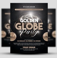 Golden Globe Party Flyer 1