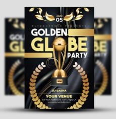 Golden Globe Party Flyer 2